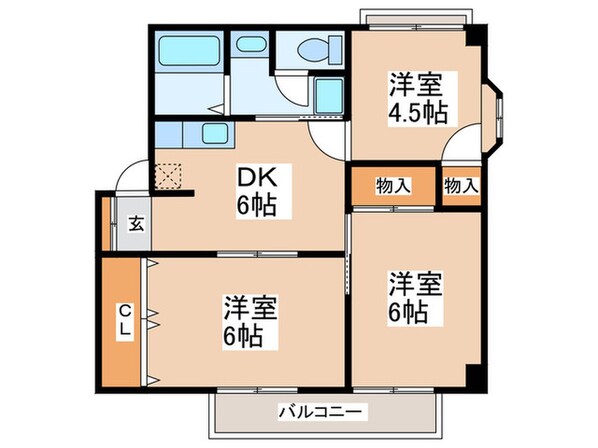 エクセレントハイツ２の物件間取画像